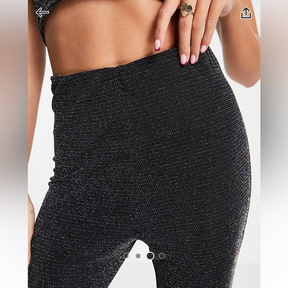 Mango high waisted glitter flare pants - Picture 3 of 4